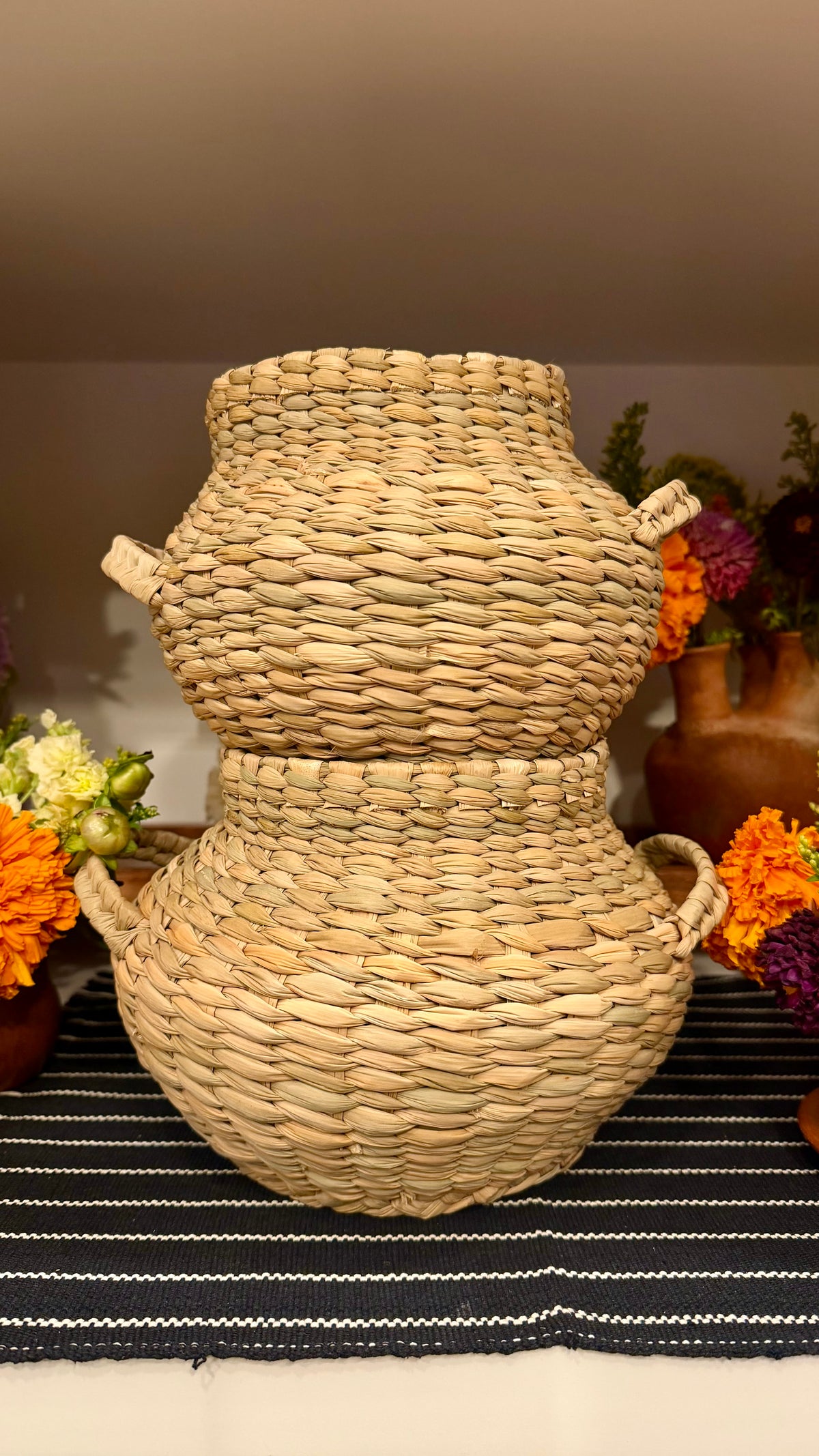 Victoria Woven Palm Vase