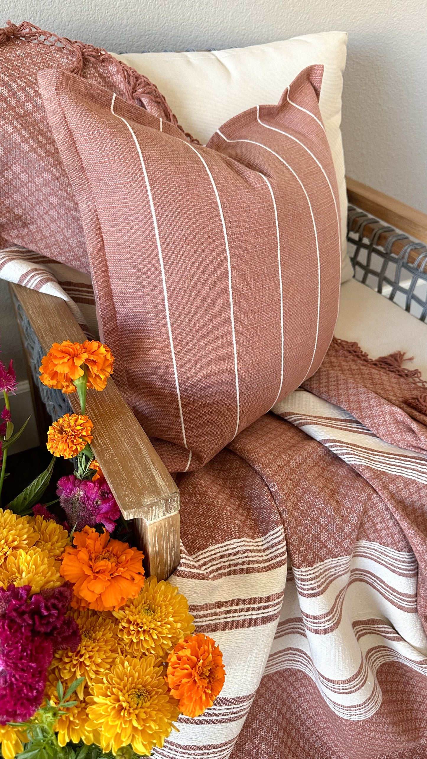 Carina Woven 20” Square Pillow Cover