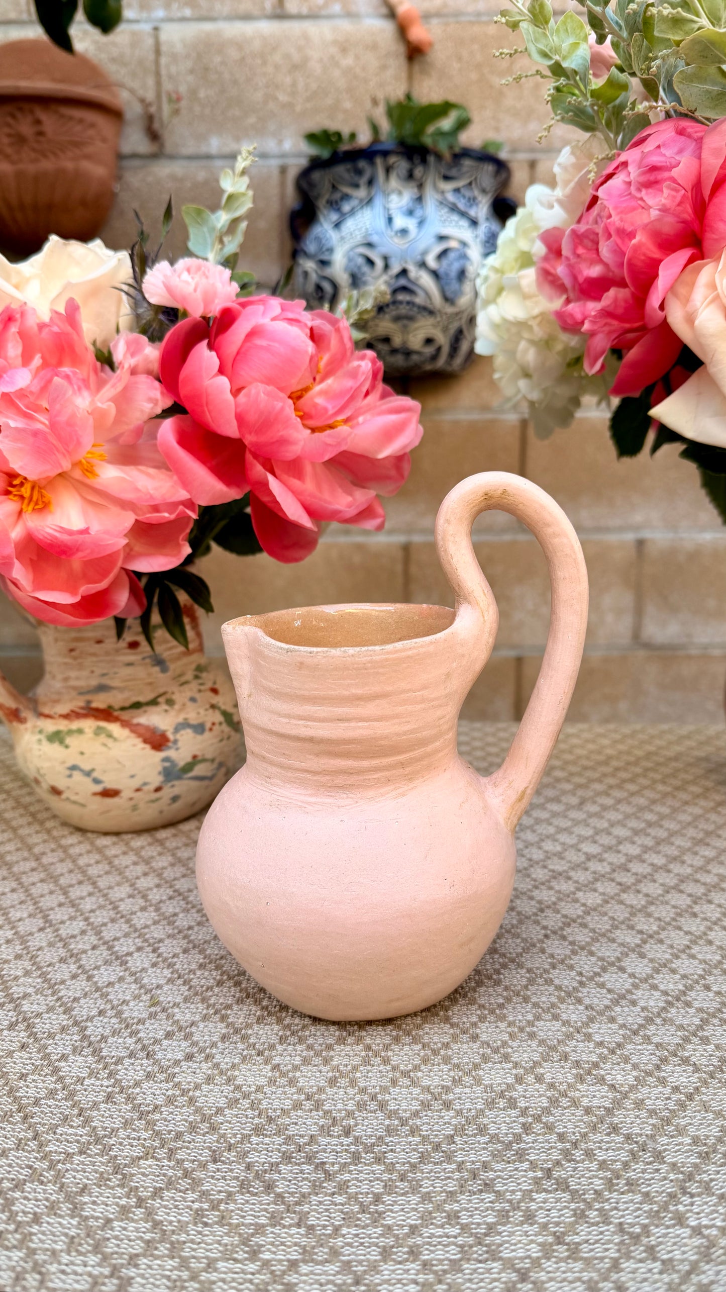 Elena Small Clay Pitcher