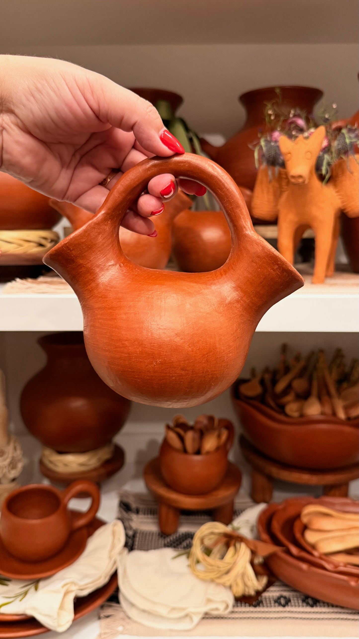 Albertita Clay Vase (Double Opening)