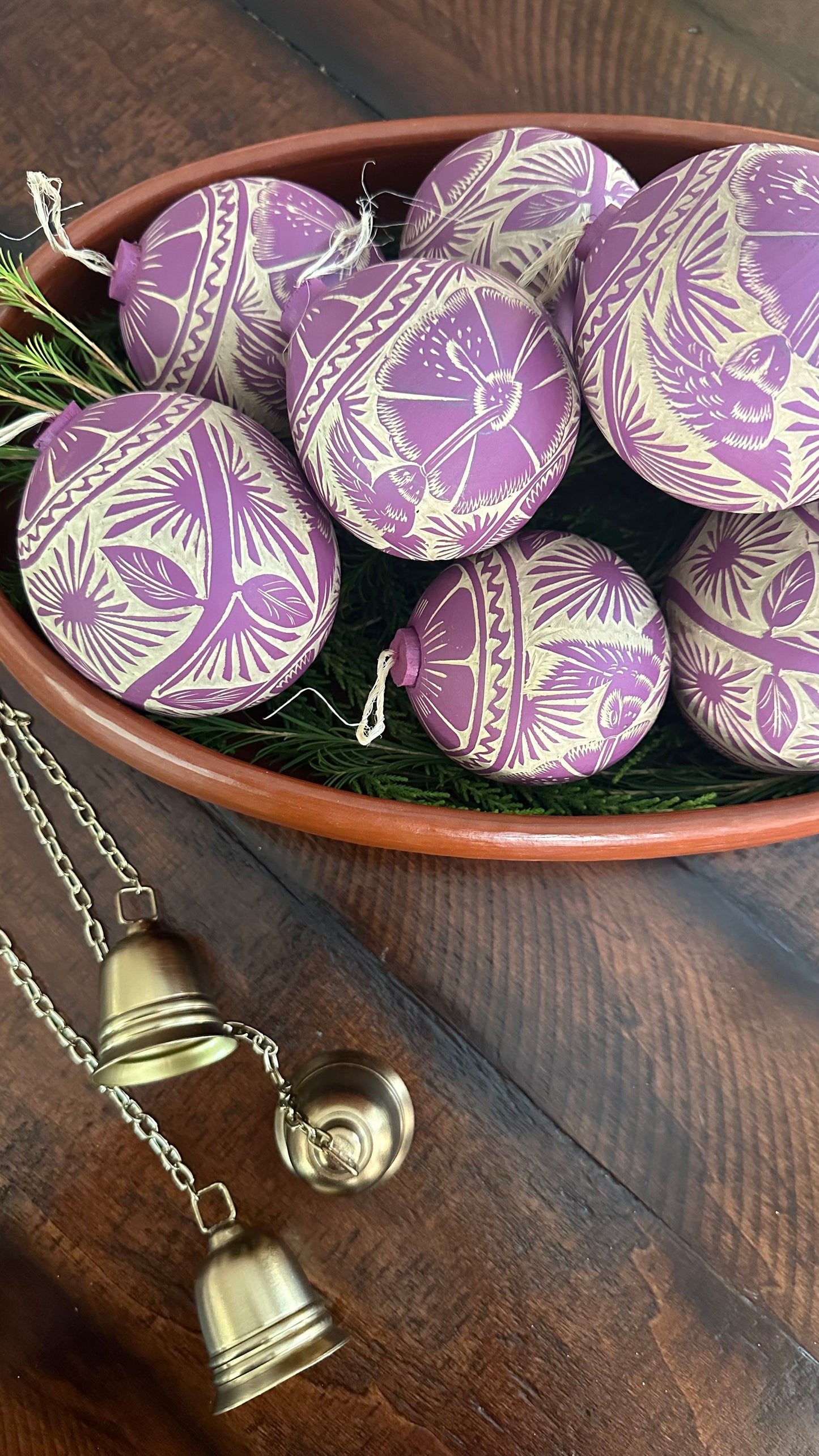 Lila Jicara Hand Carved Ornament