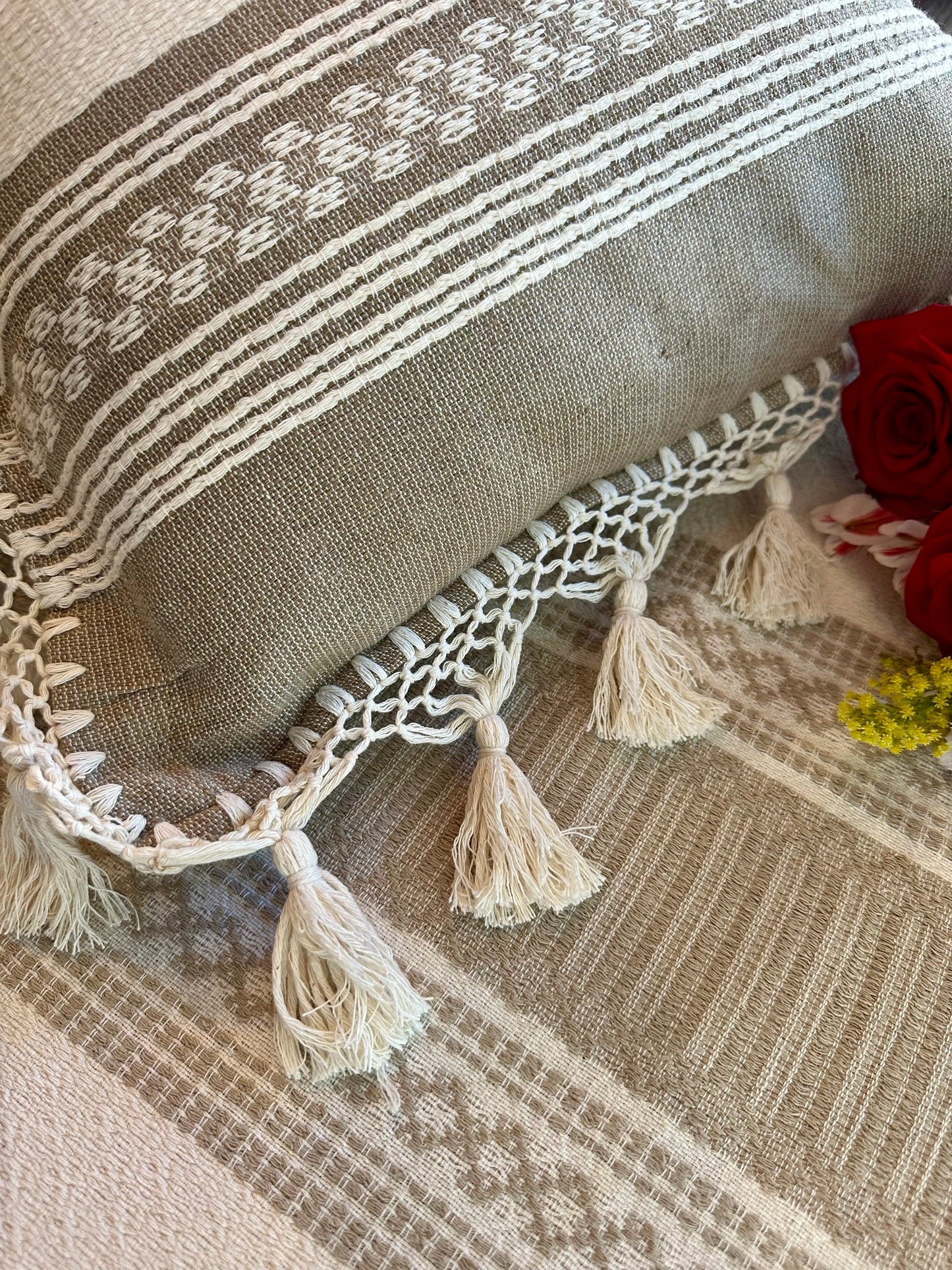 Victoria Woven 20” Square Pillow Cover