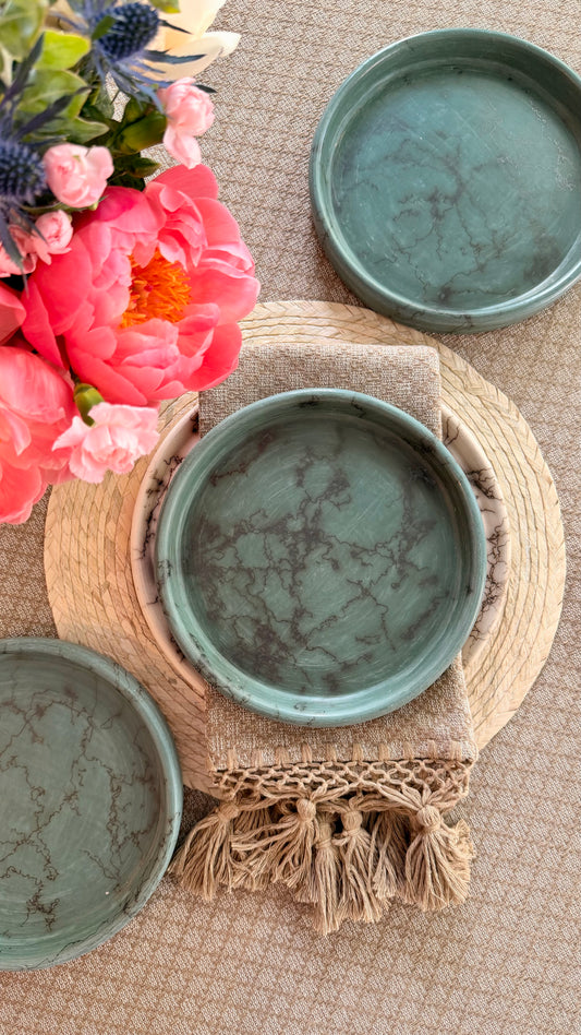 Camila Tall Rim Salad Clay Plate