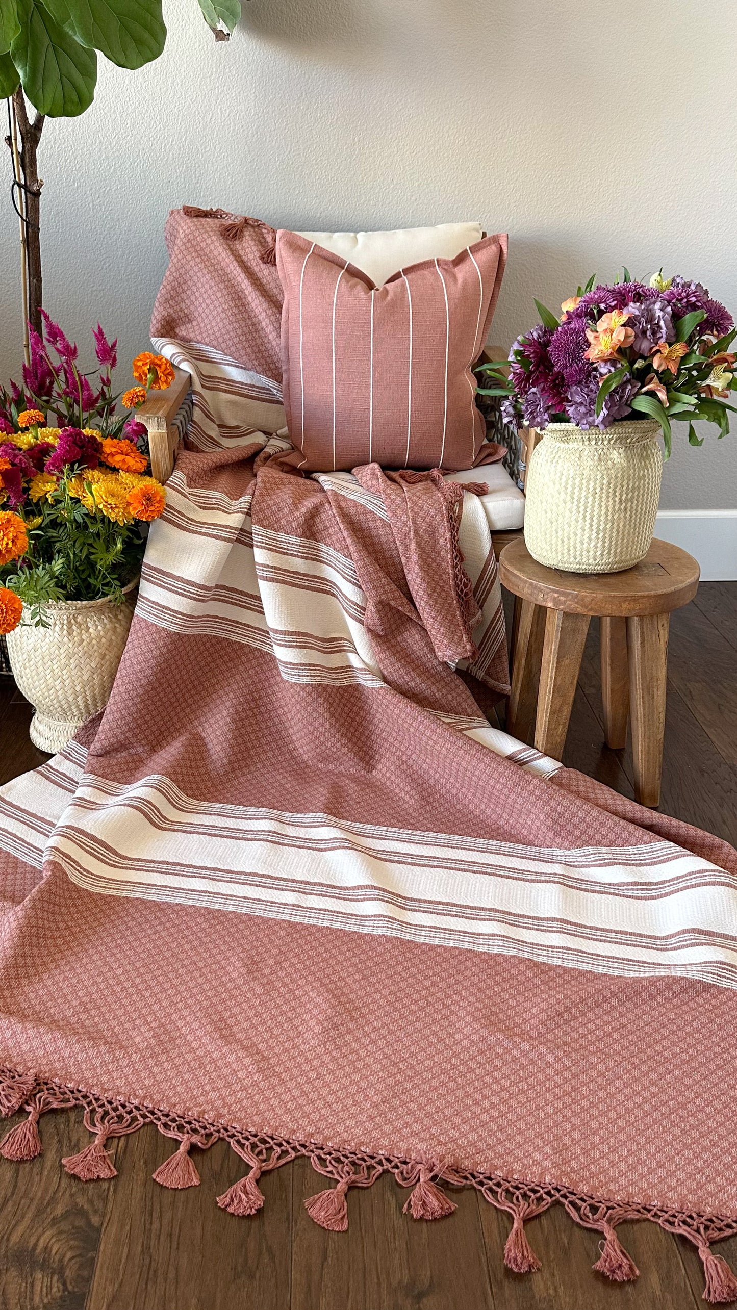 Carina Woven 20” Square Pillow Cover