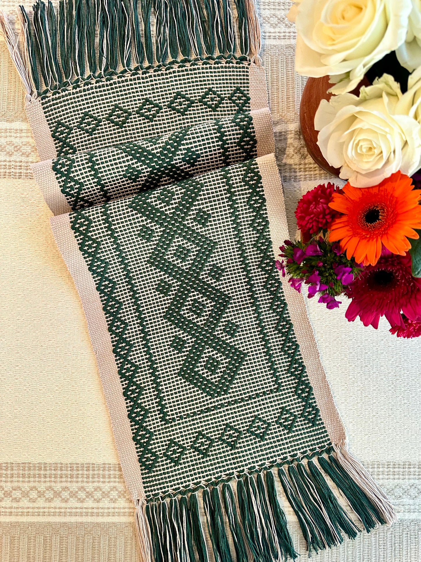 Natalia Woven Small Table Runner