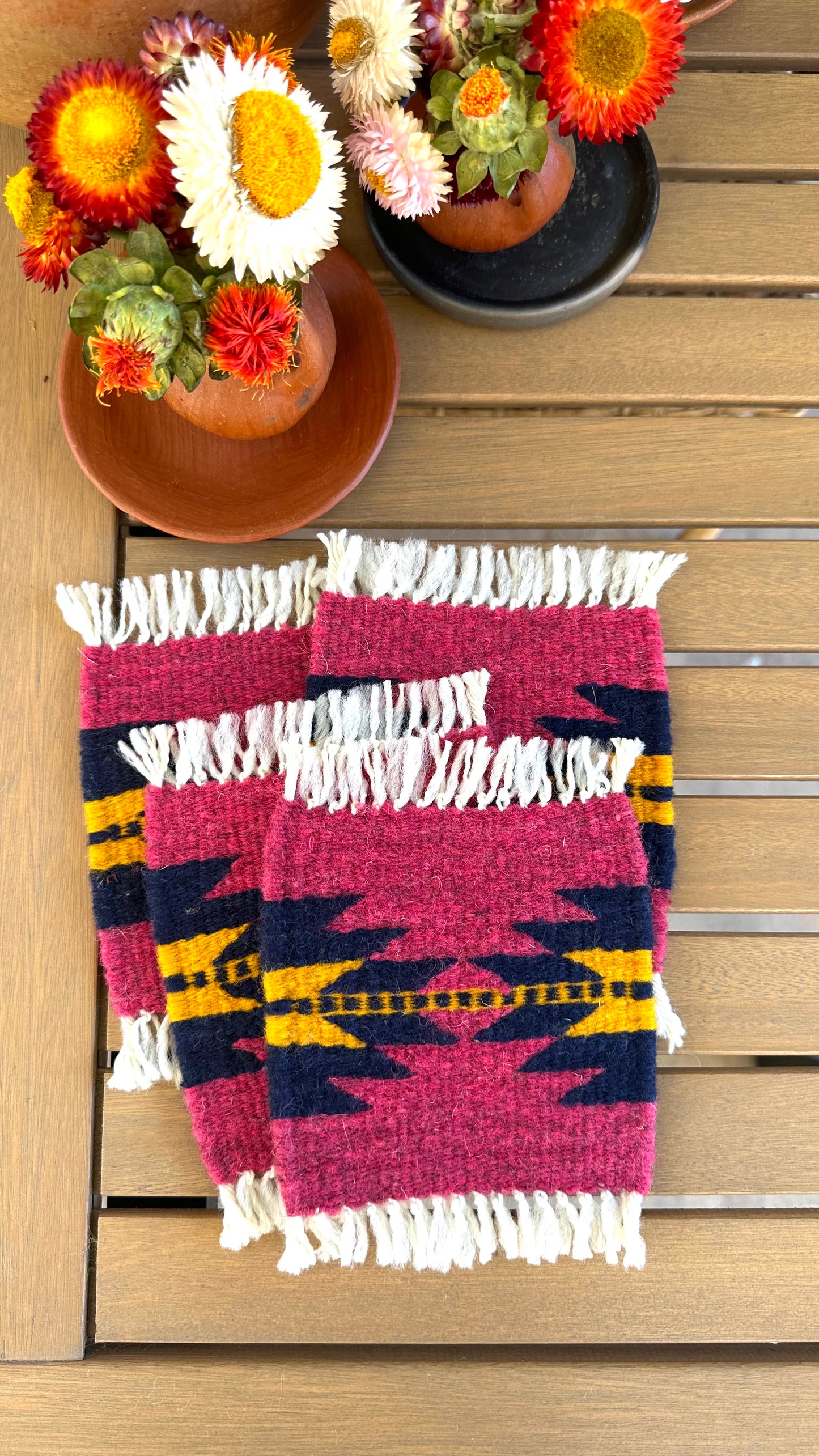 Angelica Wool Coasters Set of 4