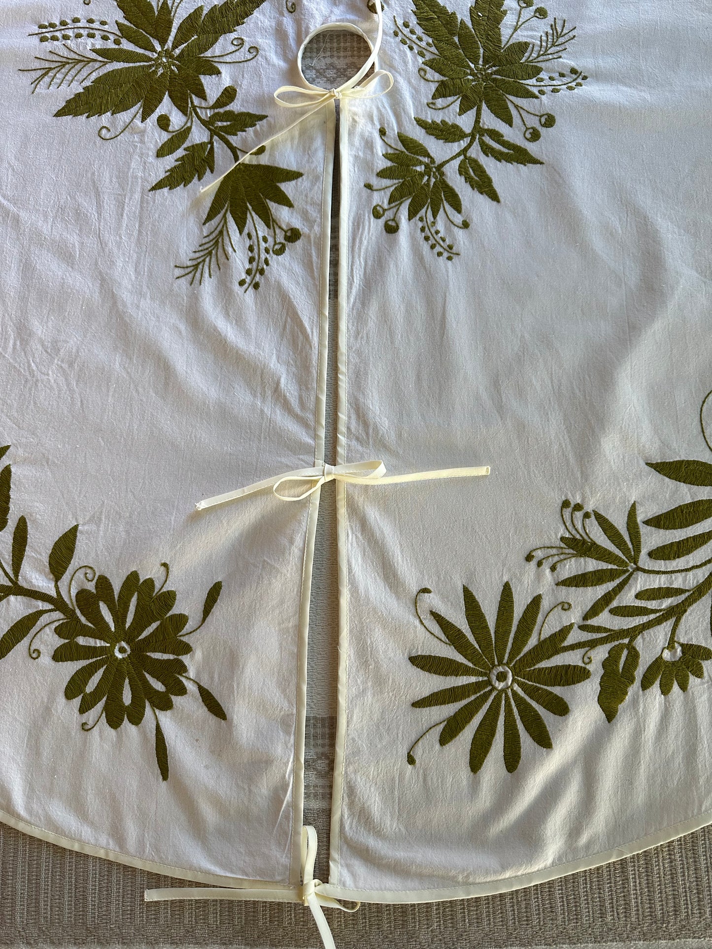 Natividad Otomi Embroidered Tree Skirt