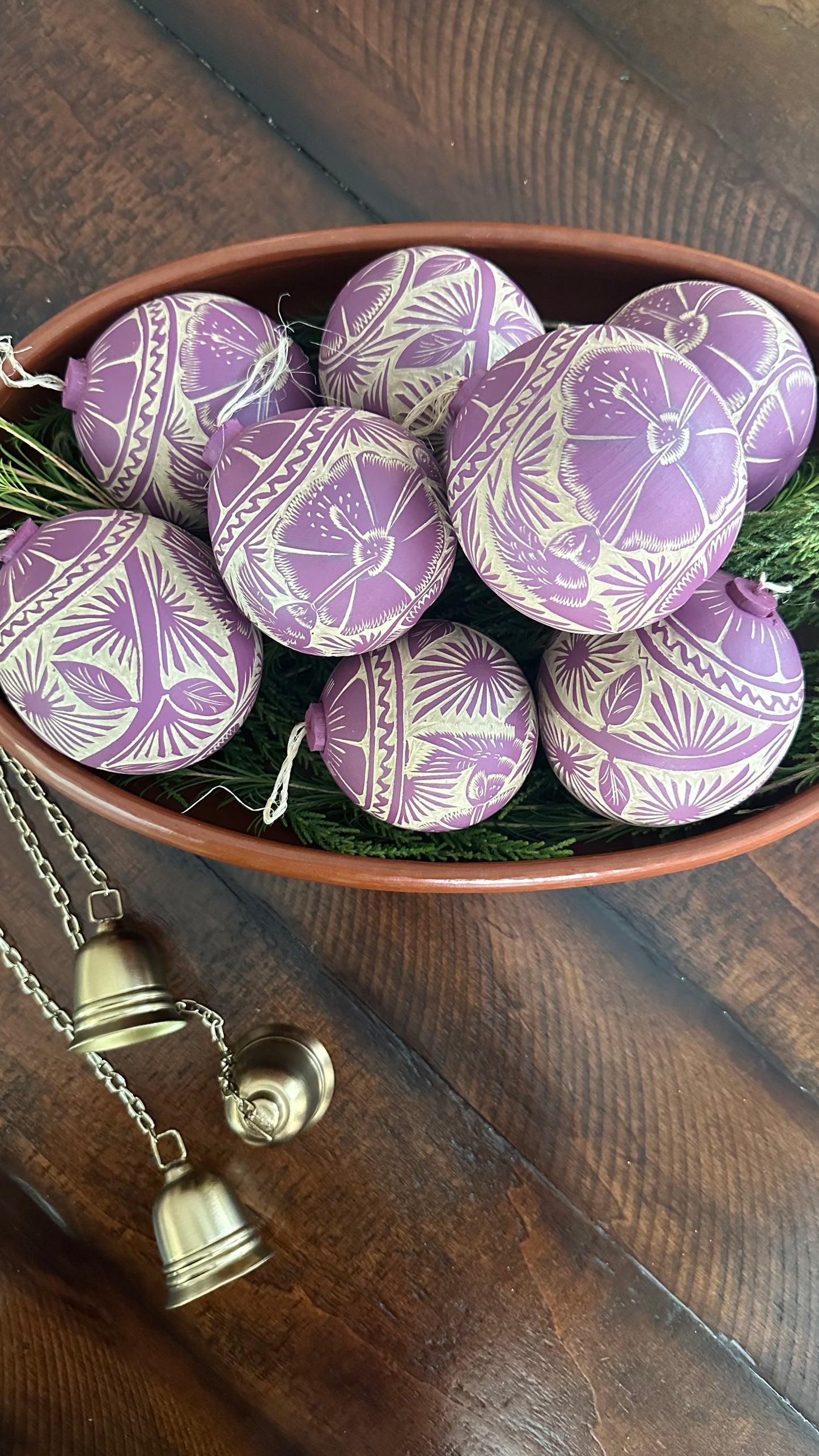 Lila Jicara Hand Carved Ornament