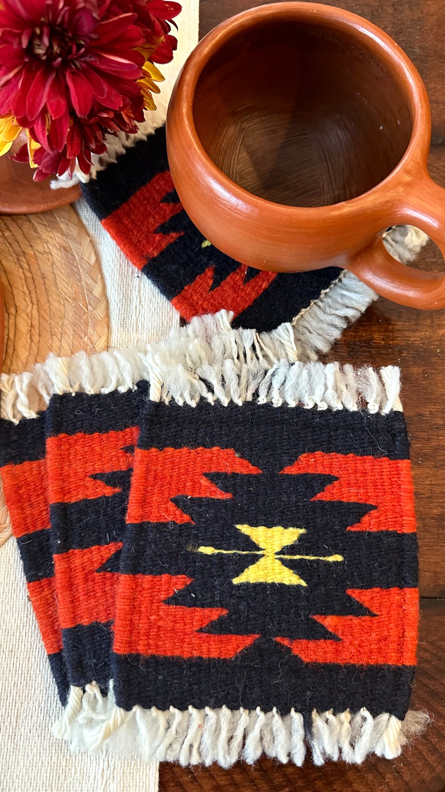 Maggie Wool Coasters Set of 4