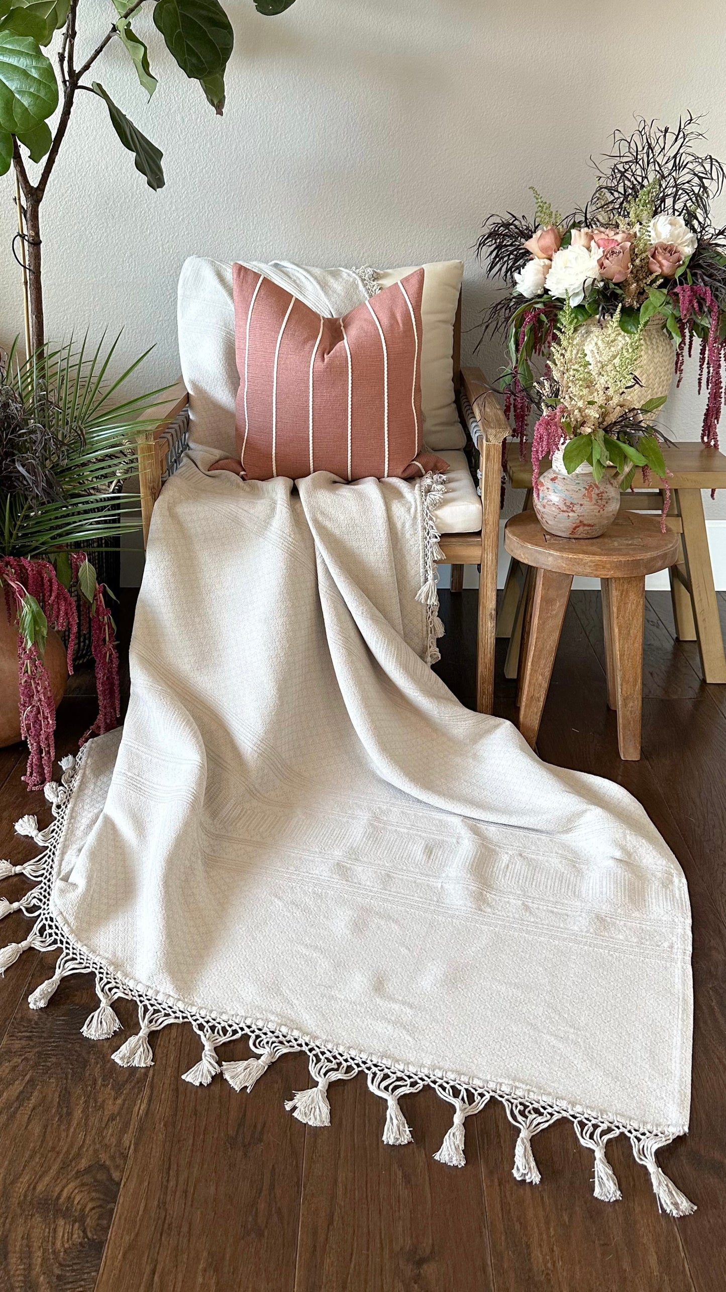 Carina Woven 20” Square Pillow Cover