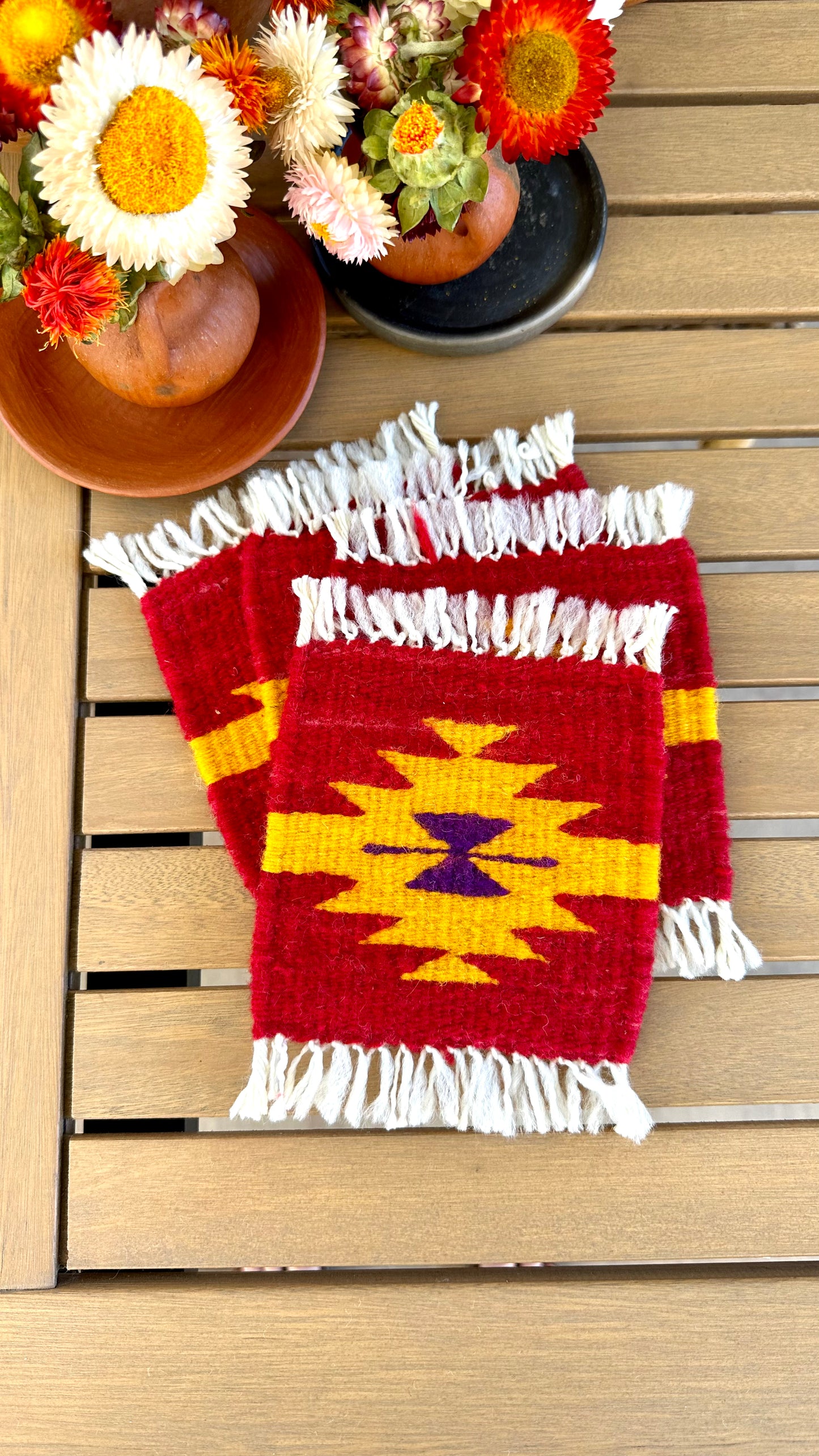 María Eugenia Wool Coasters set of 4