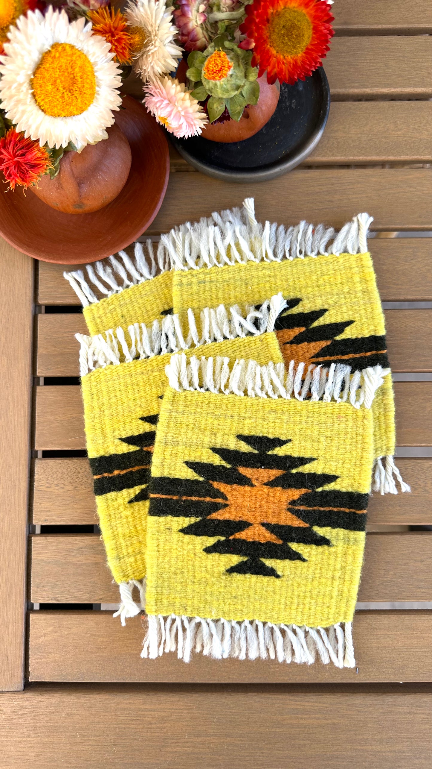 Flor Wool Coasters Set of 4