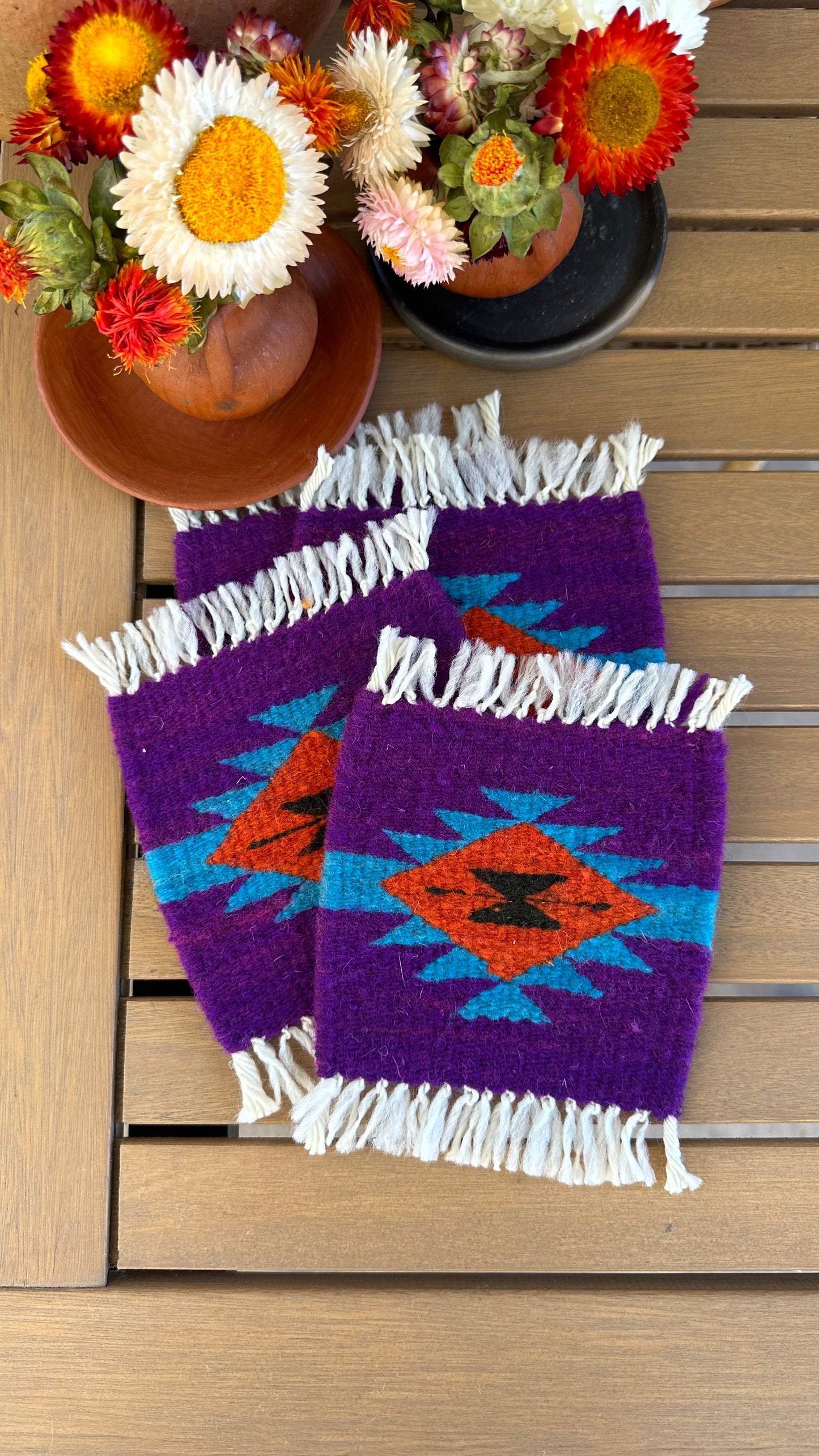 Lucia Wool Coasters set of 4