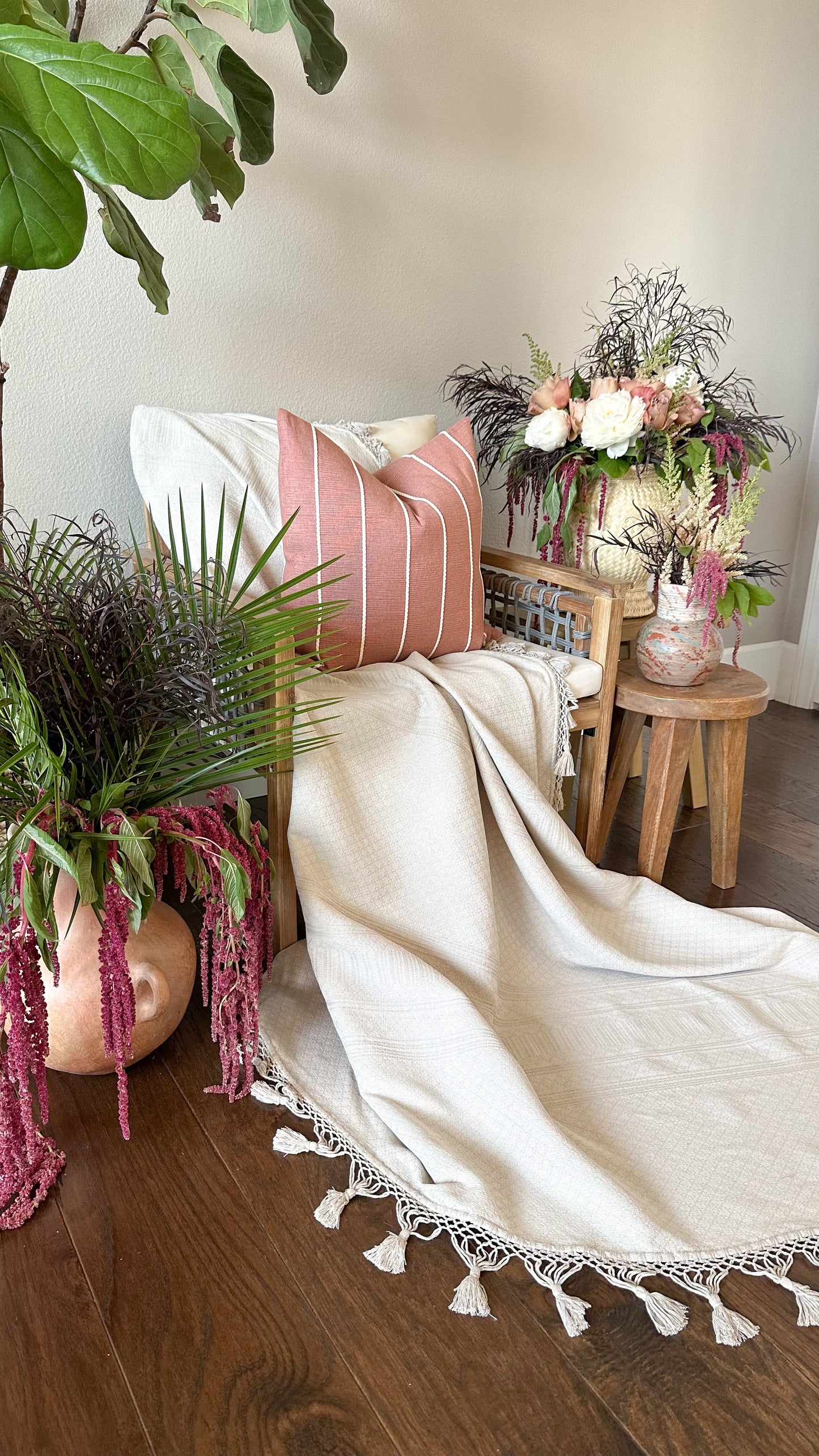 Carina Woven 20” Square Pillow Cover