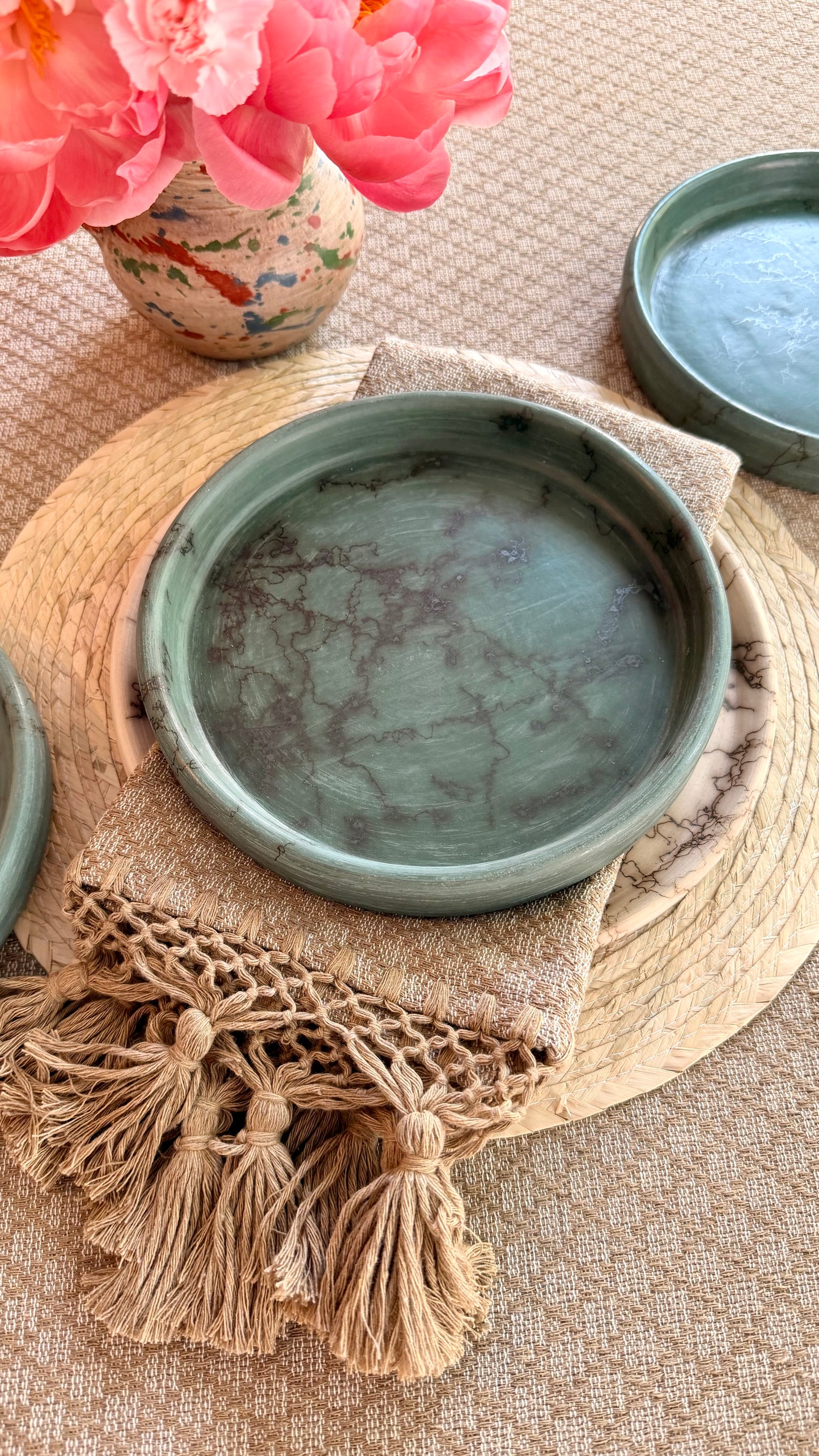 Camila Tall Rim Salad Clay Plate