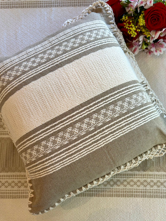 Victoria Woven 20” Square Pillow Cover