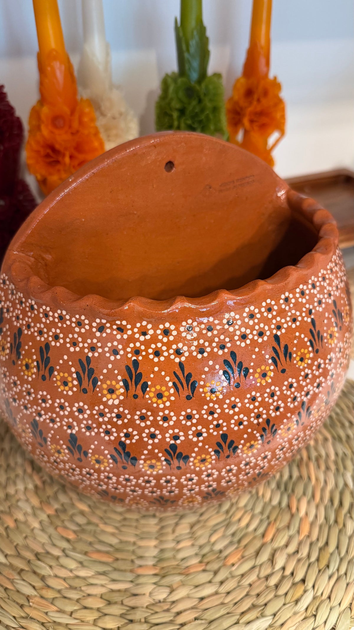 Marigold Large Clay Wall Planter