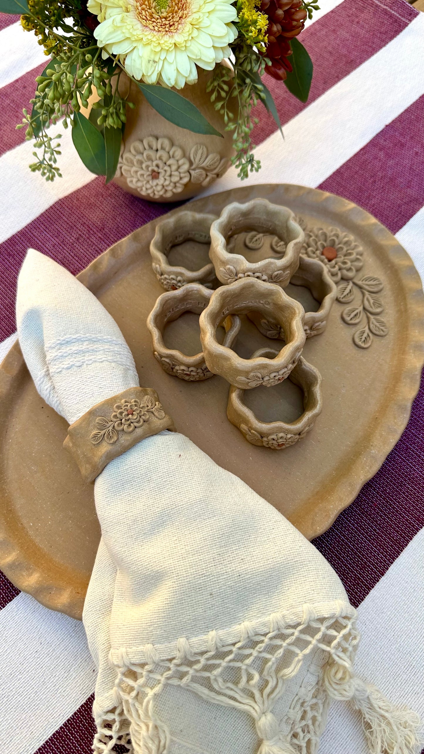 Dulce Maria Clay Napkin Rings