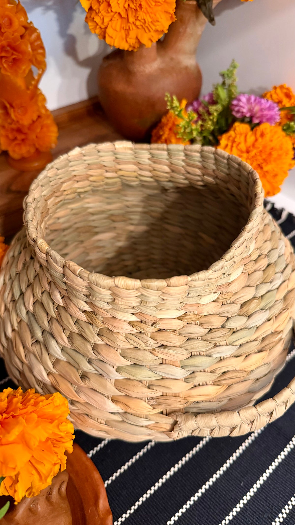 Victoria Woven Palm Vase