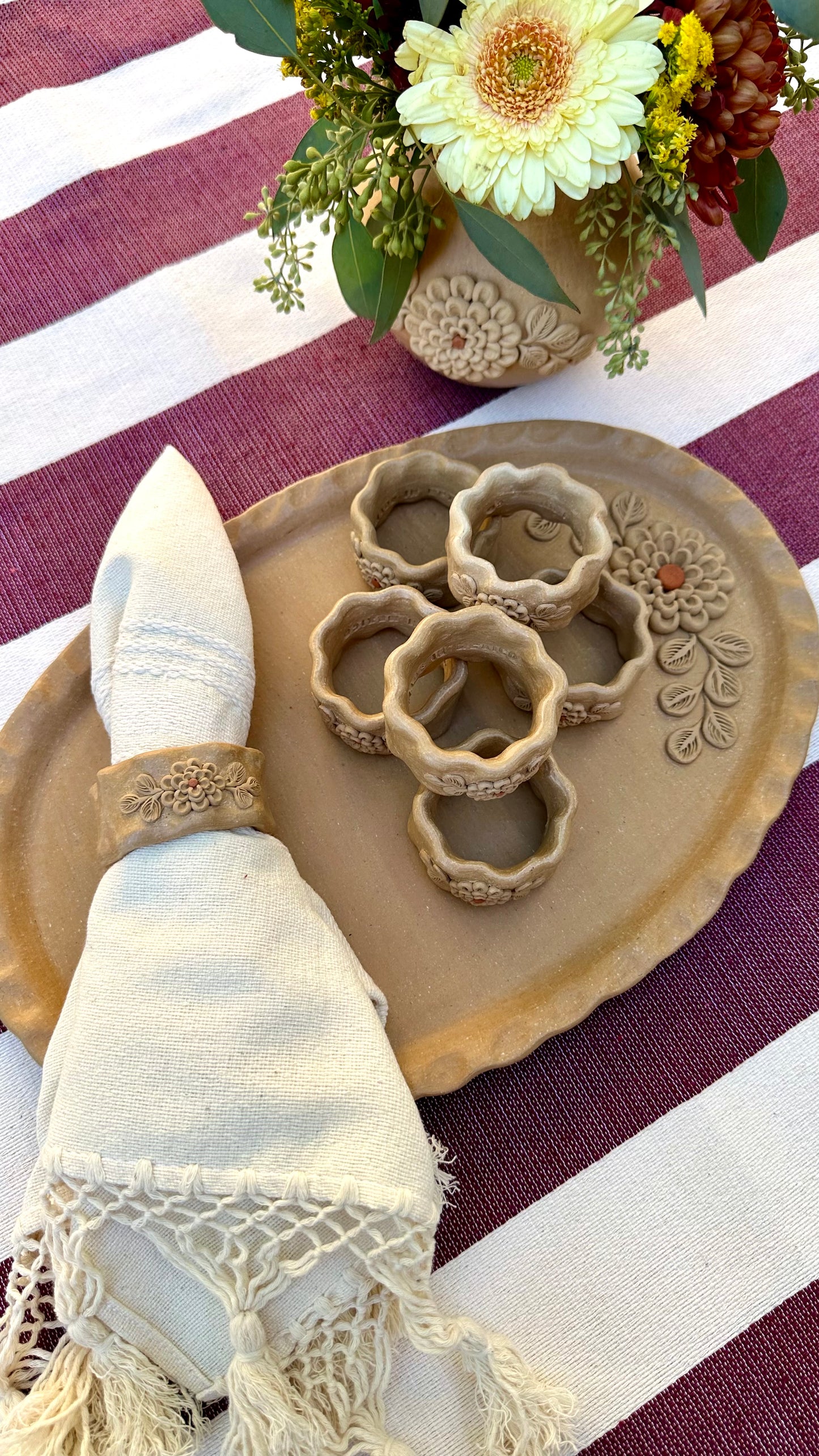 Dulce Maria Clay Napkin Rings