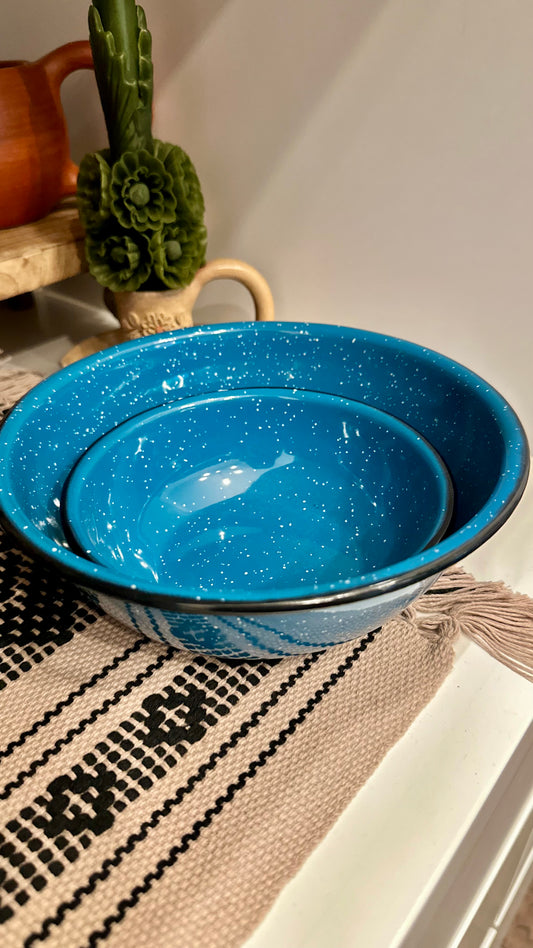 Azul Enamel bowl