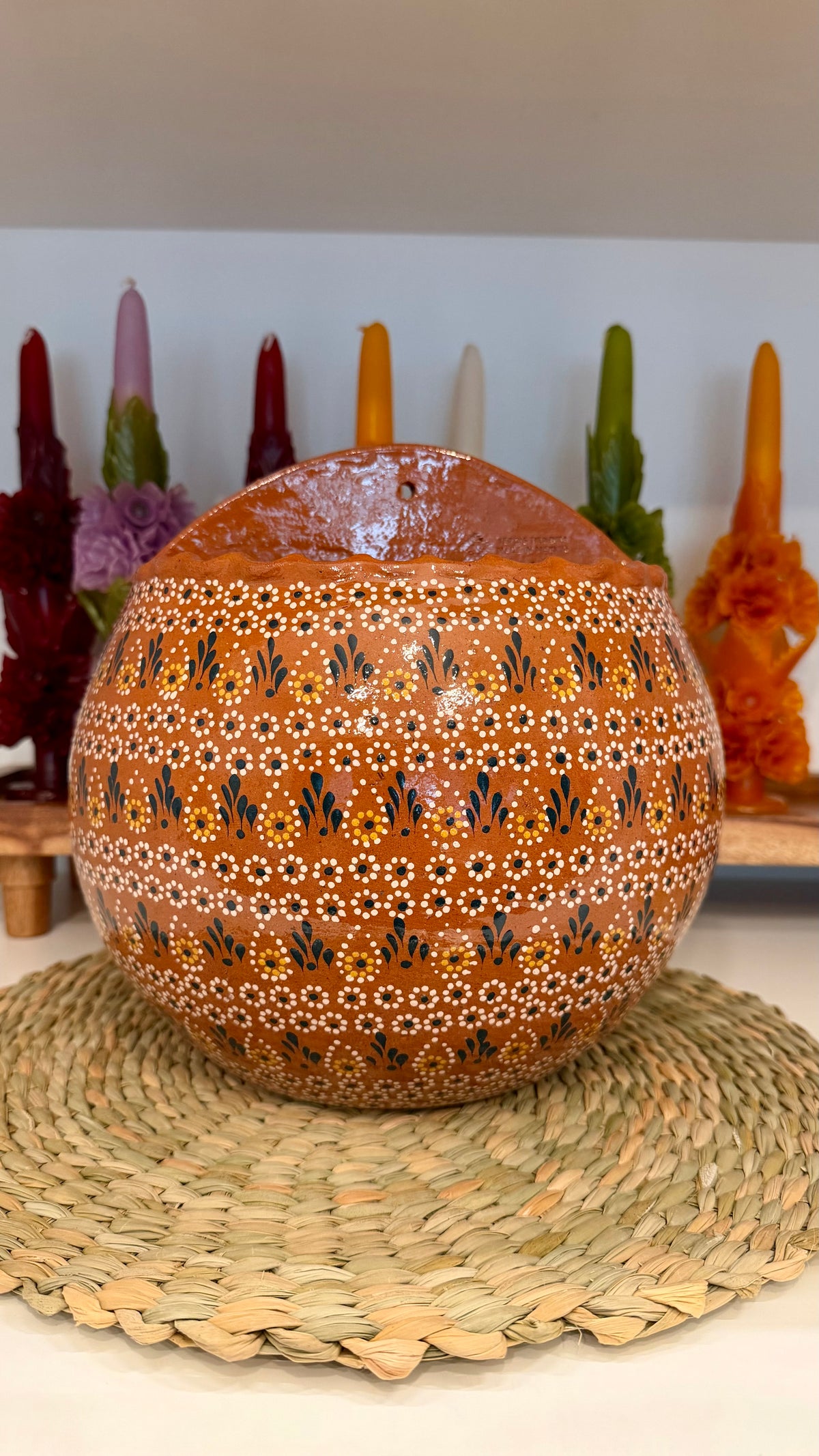 Marigold Large Clay Wall Planter