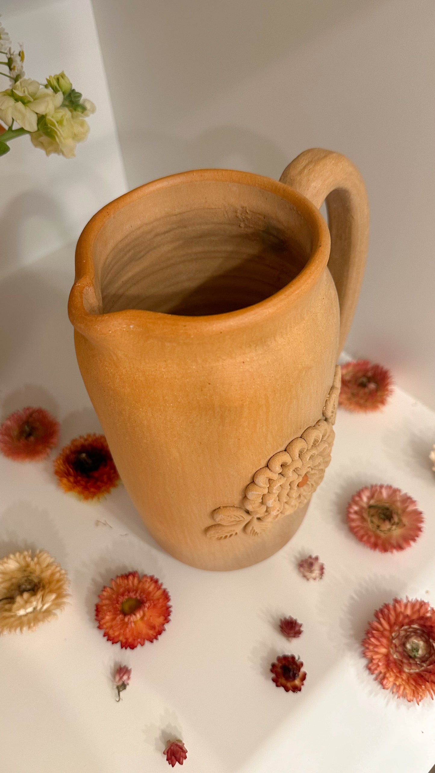 Dahlia Clay Pitcher