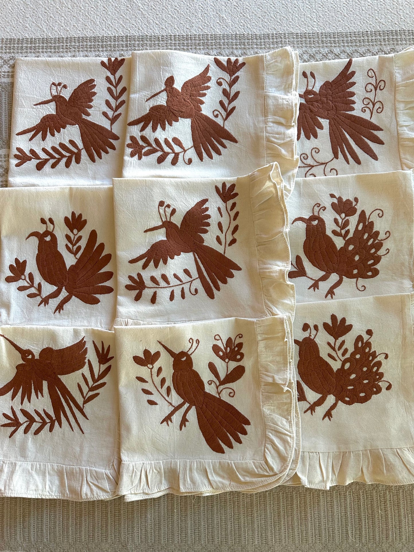 Canela Otomi Embroidered Napkin