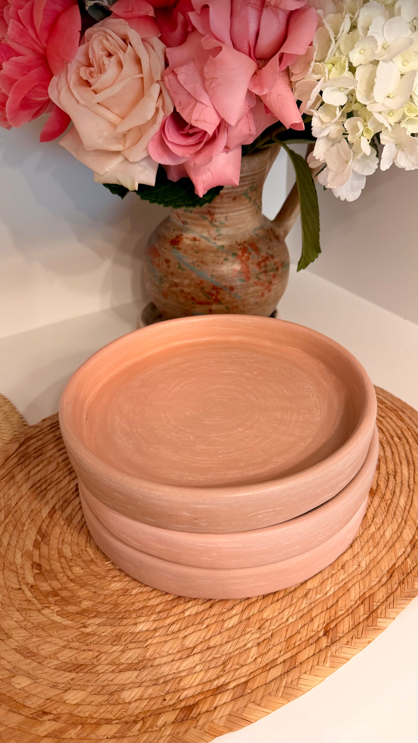 Camila Tall Rim Salad Clay Plate