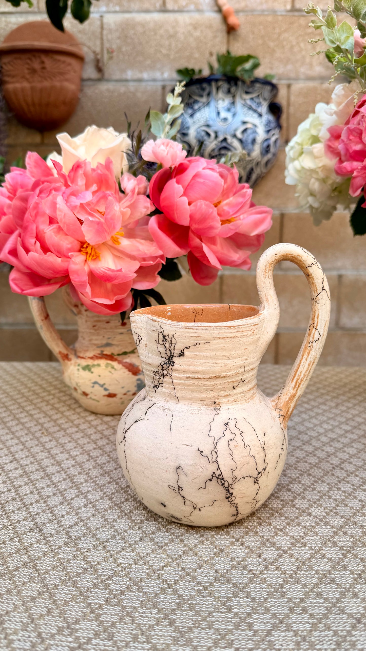 Elena Small Clay Pitcher