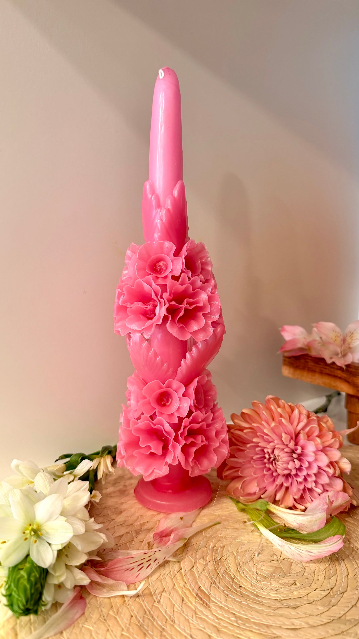 Luciana Floral Taper Candle