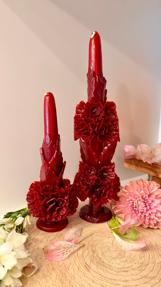 Natividad Floral Taper Candle