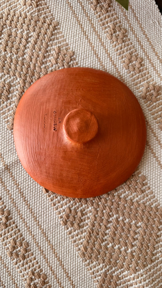 Amelia red clay lid  6”