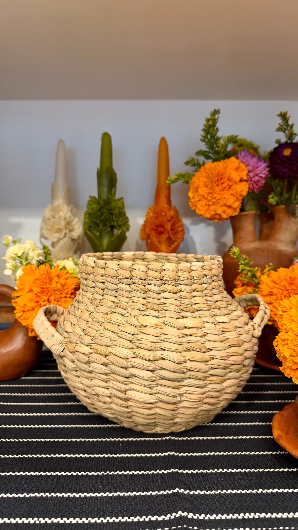 Victoria Woven Palm Vase