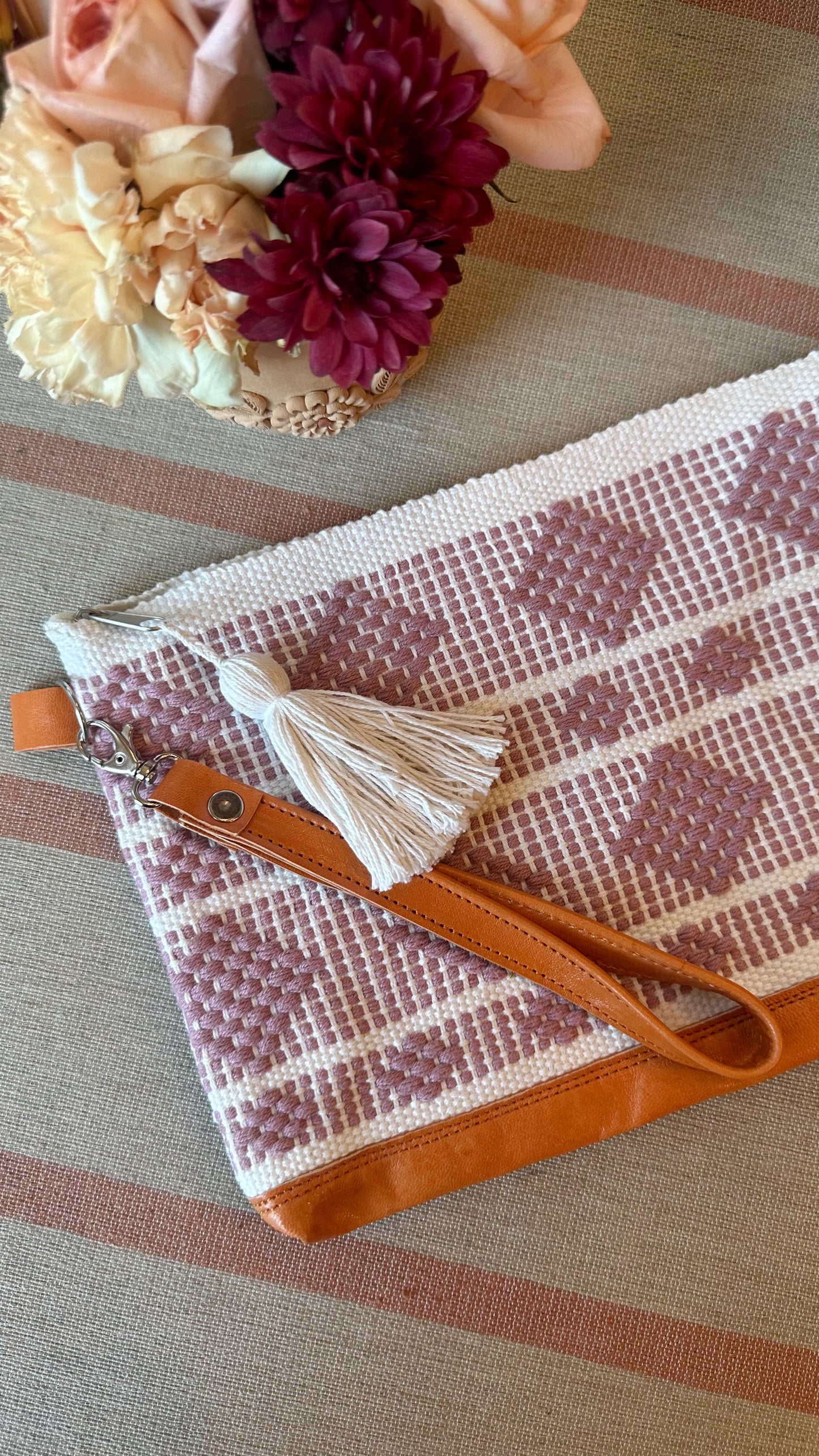 Rosa Woven Clutch