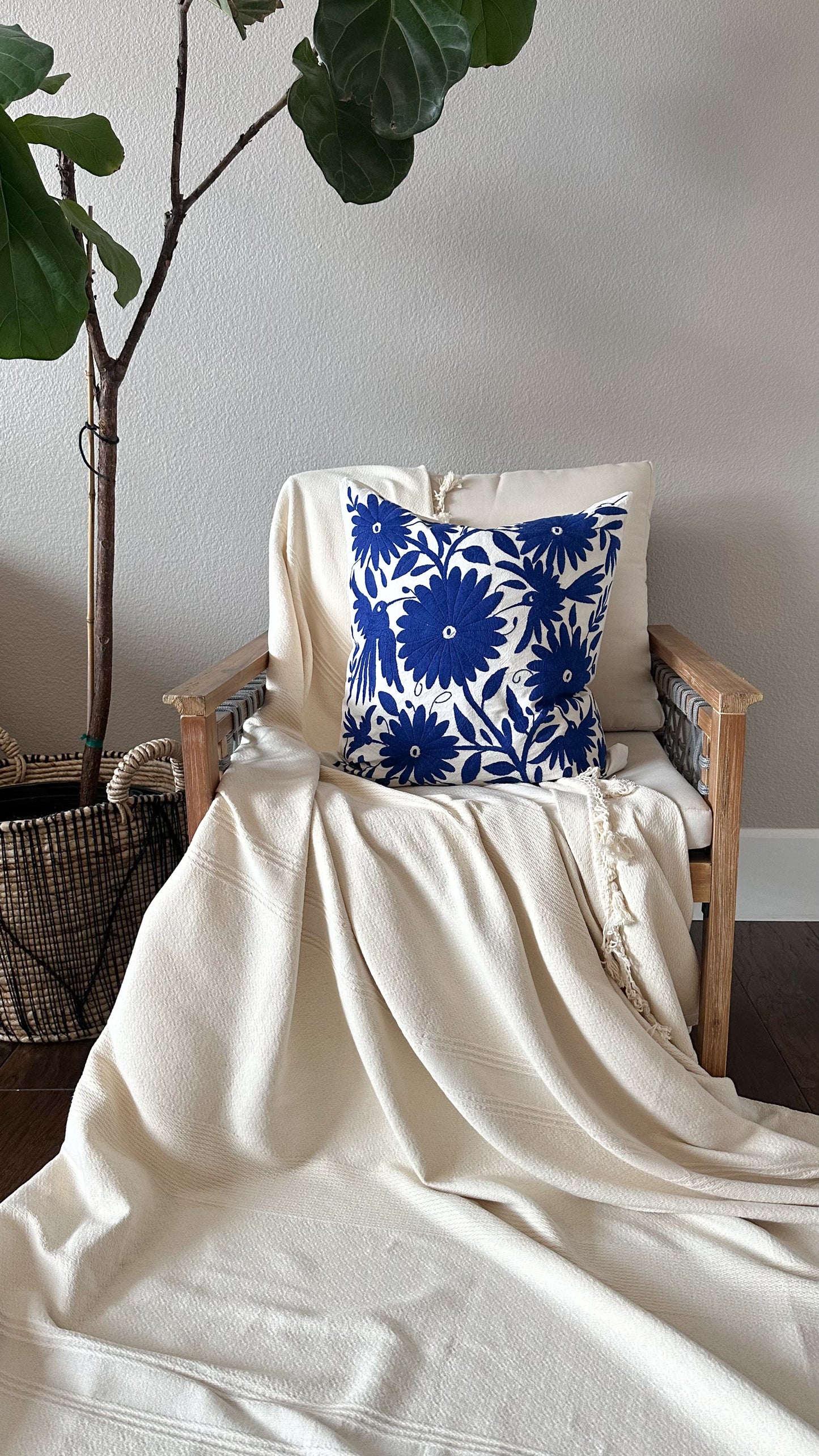 Aurora Otomi Embroidered Pillow Cover