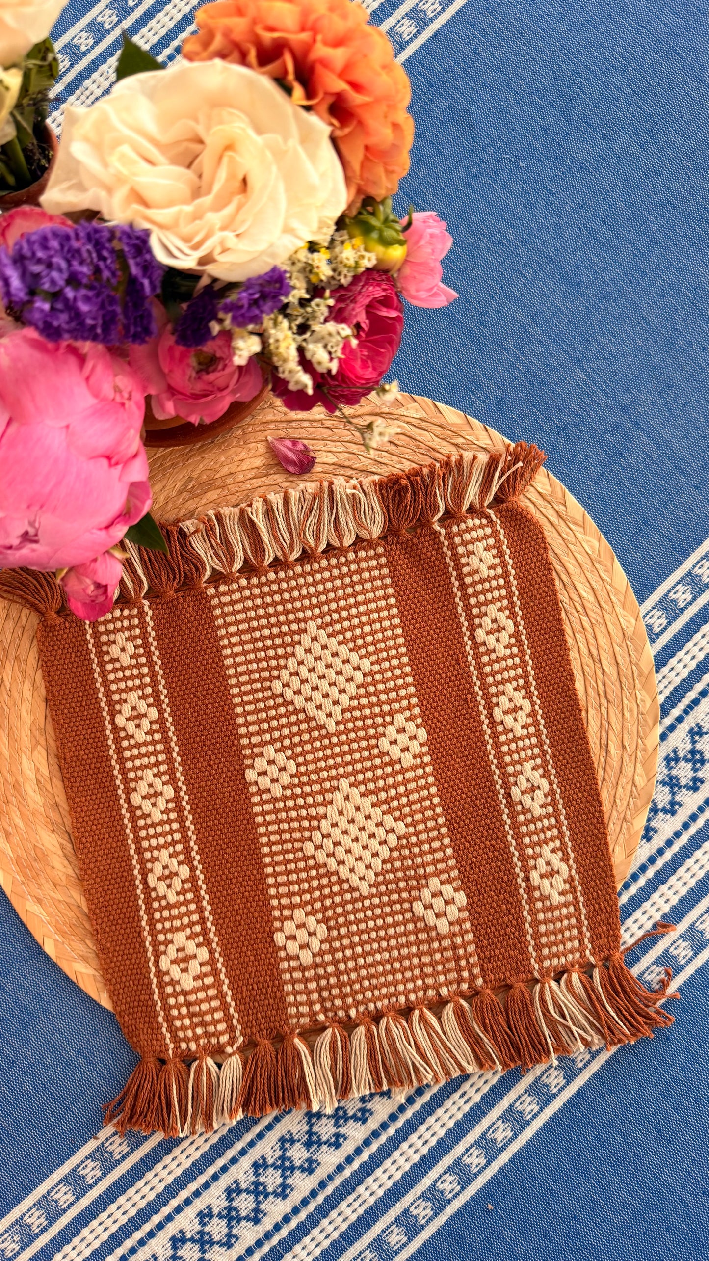 Canela Woven Lg Coaster