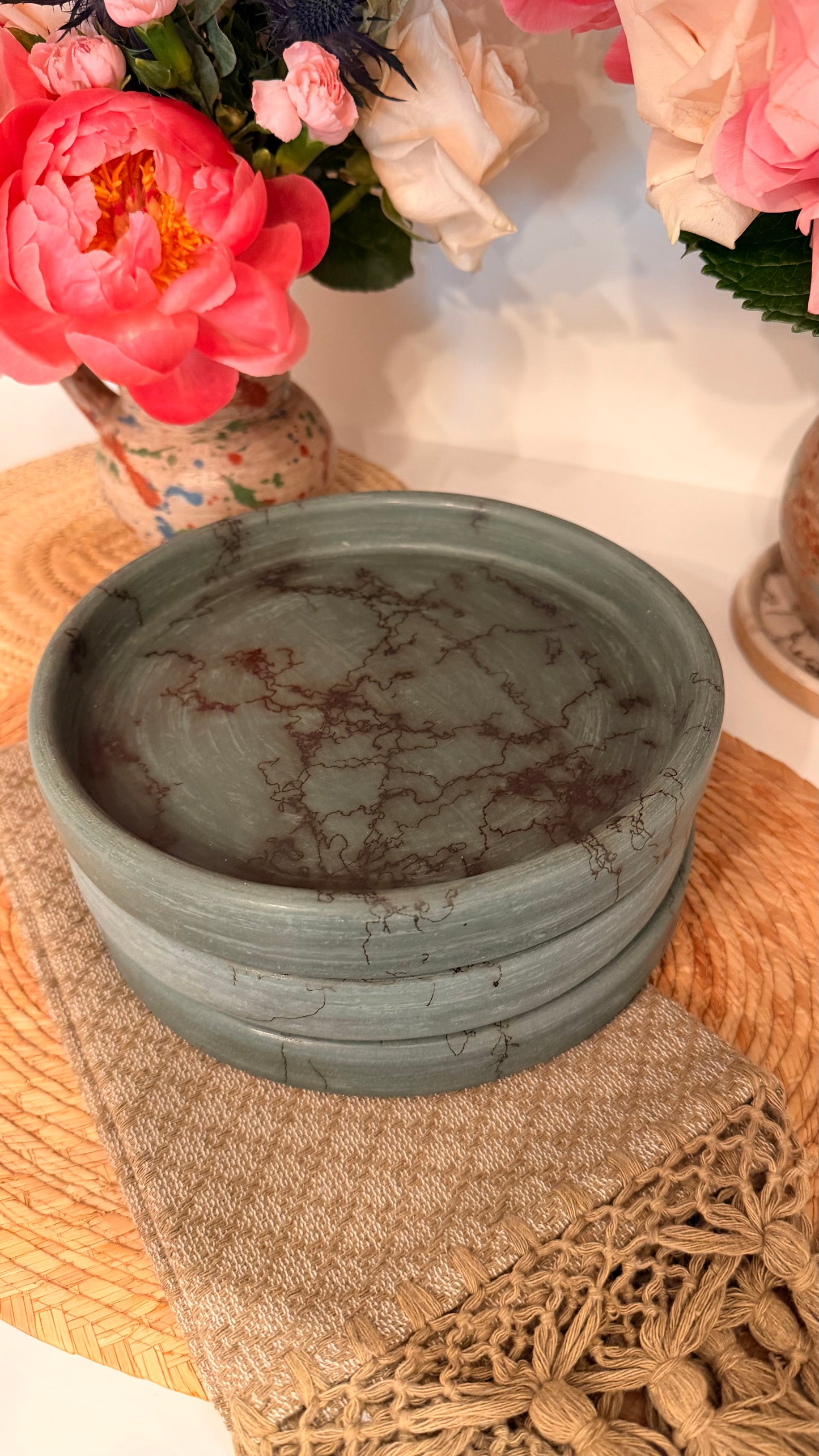 Camila Tall Rim Salad Clay Plate