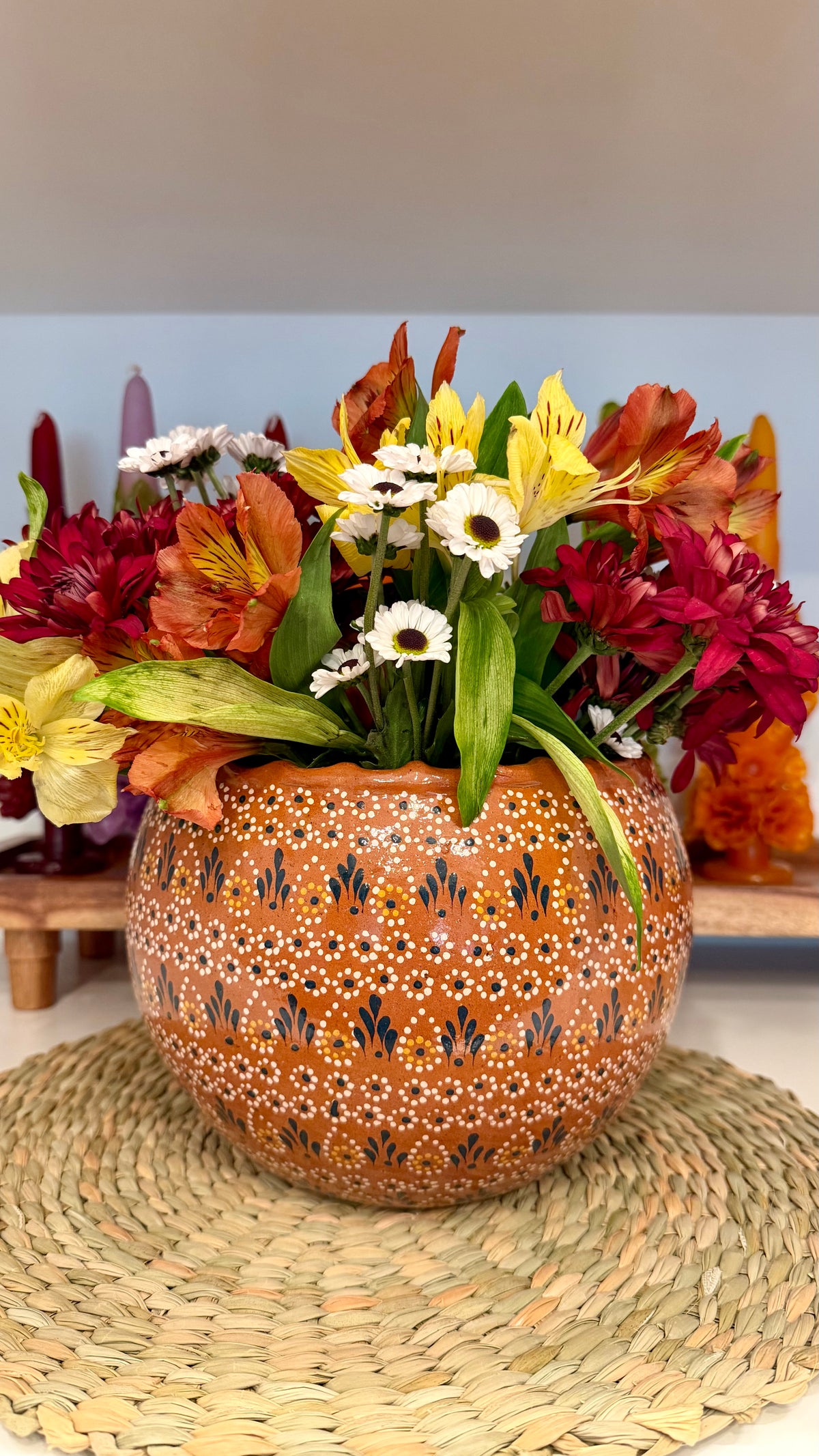 Marigold Large Clay Wall Planter