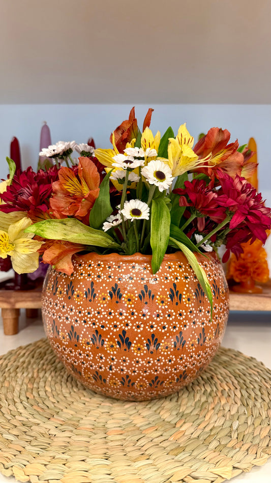 Marigold Large Clay Wall Planter