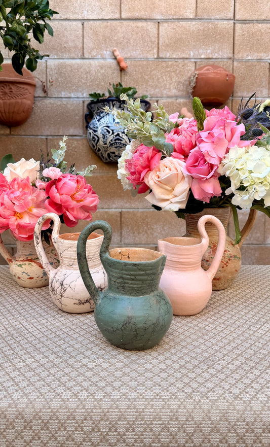 Elena Small Clay Pitcher