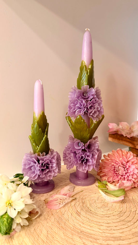 Antonia Floral Taper Candle