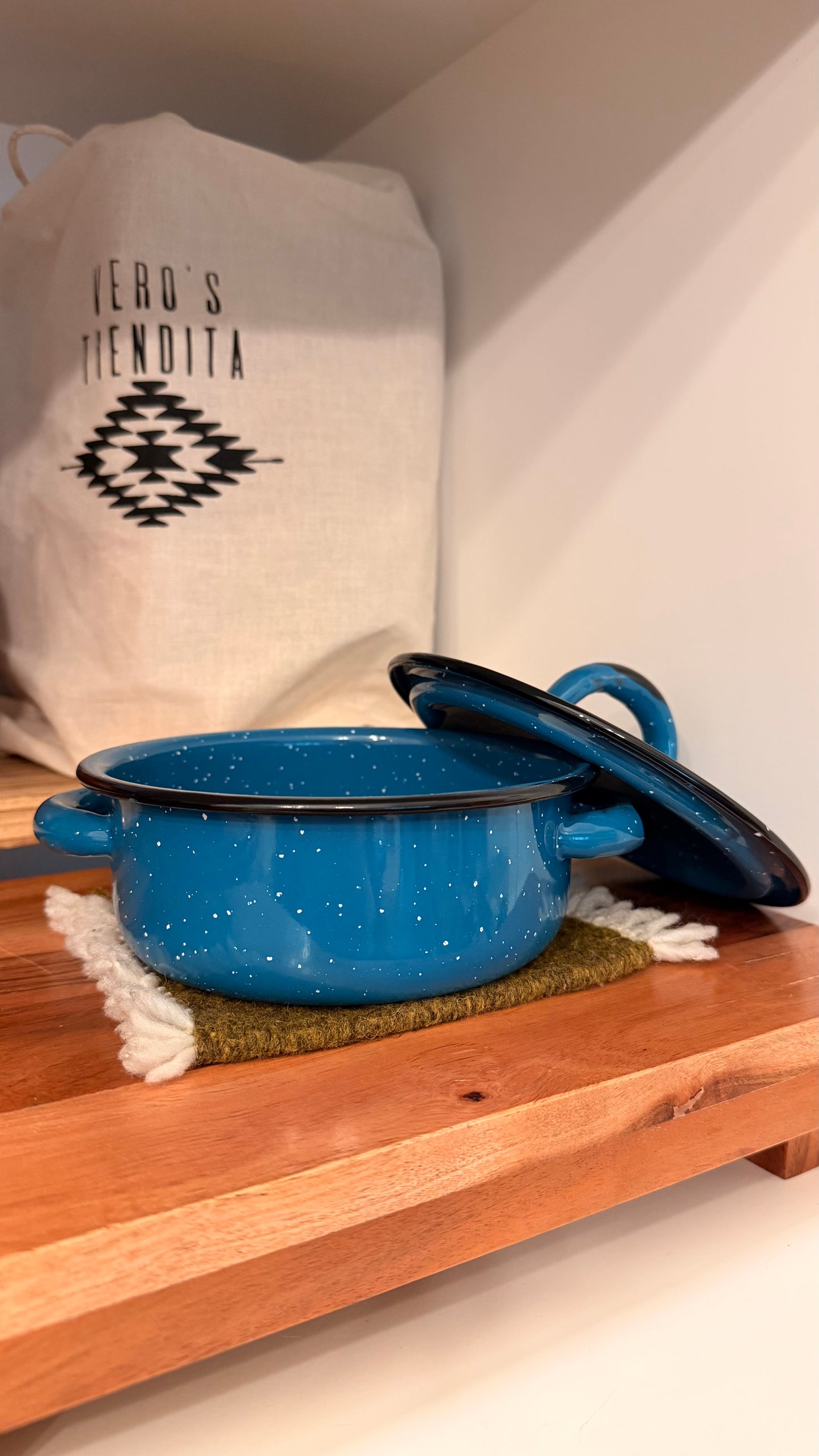Azul Cazuelita Enamel Dish
