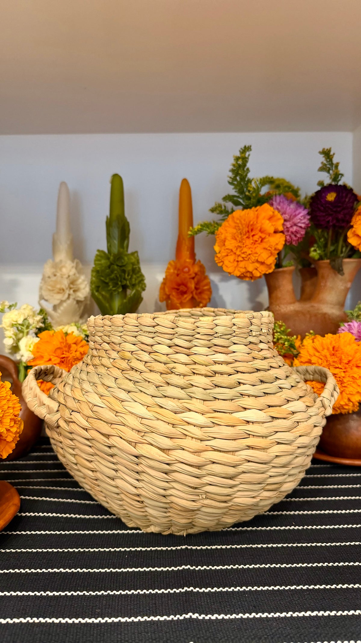 Victoria Woven Palm Vase