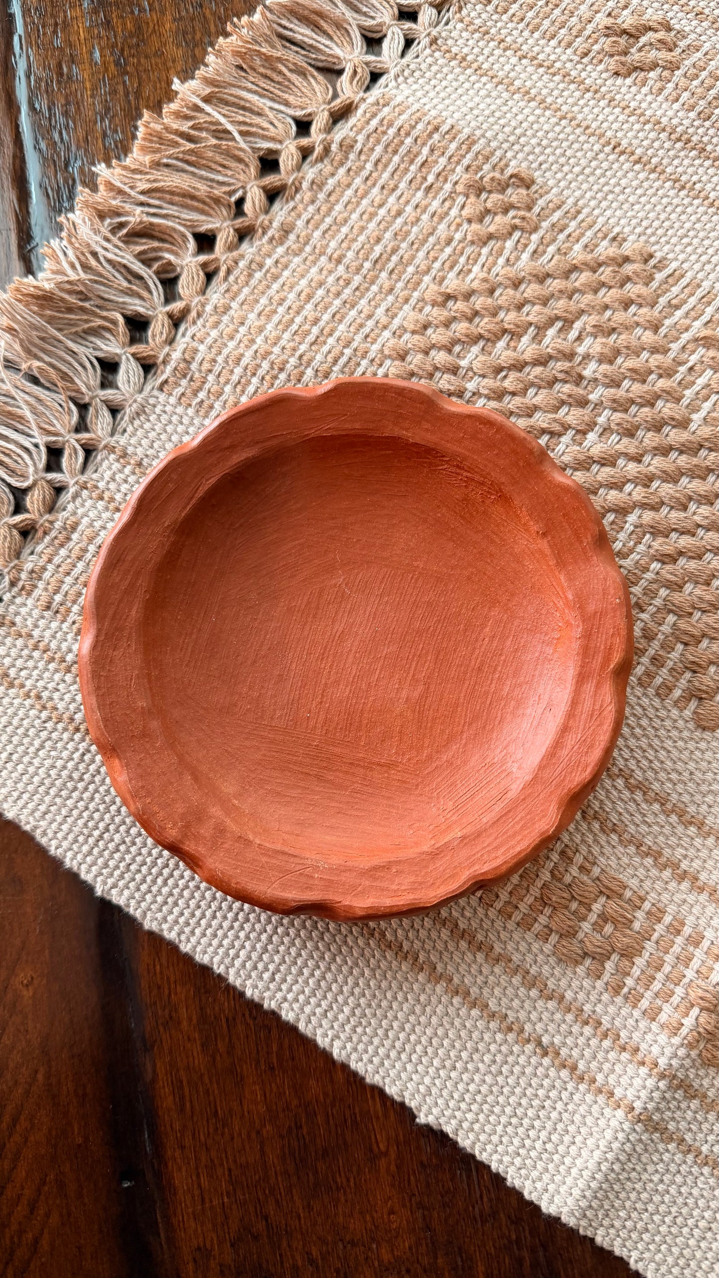 Lily Red Clay Coaster