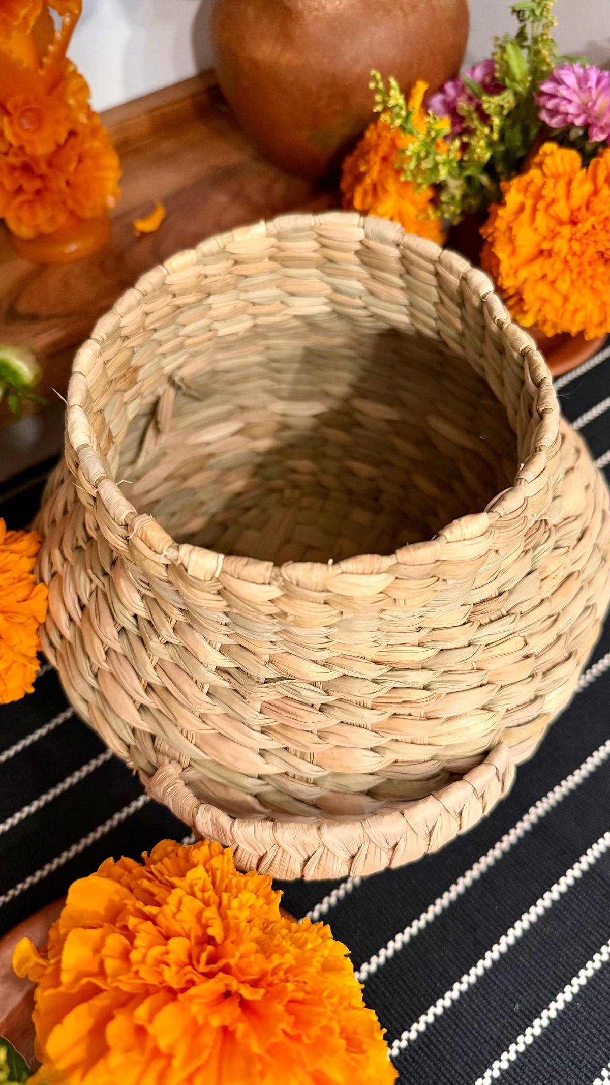 Victoria Woven Palm Vase