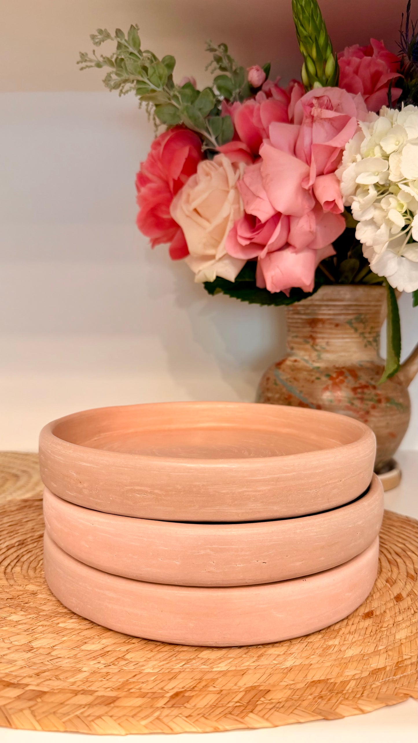 Camila Tall Rim Salad Clay Plate