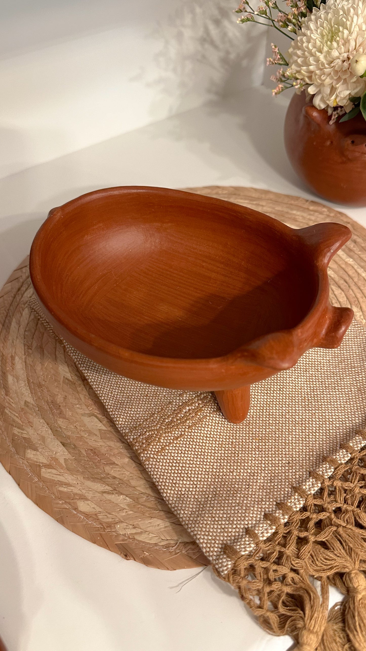 Lili Piggy Oval Clay Bowl