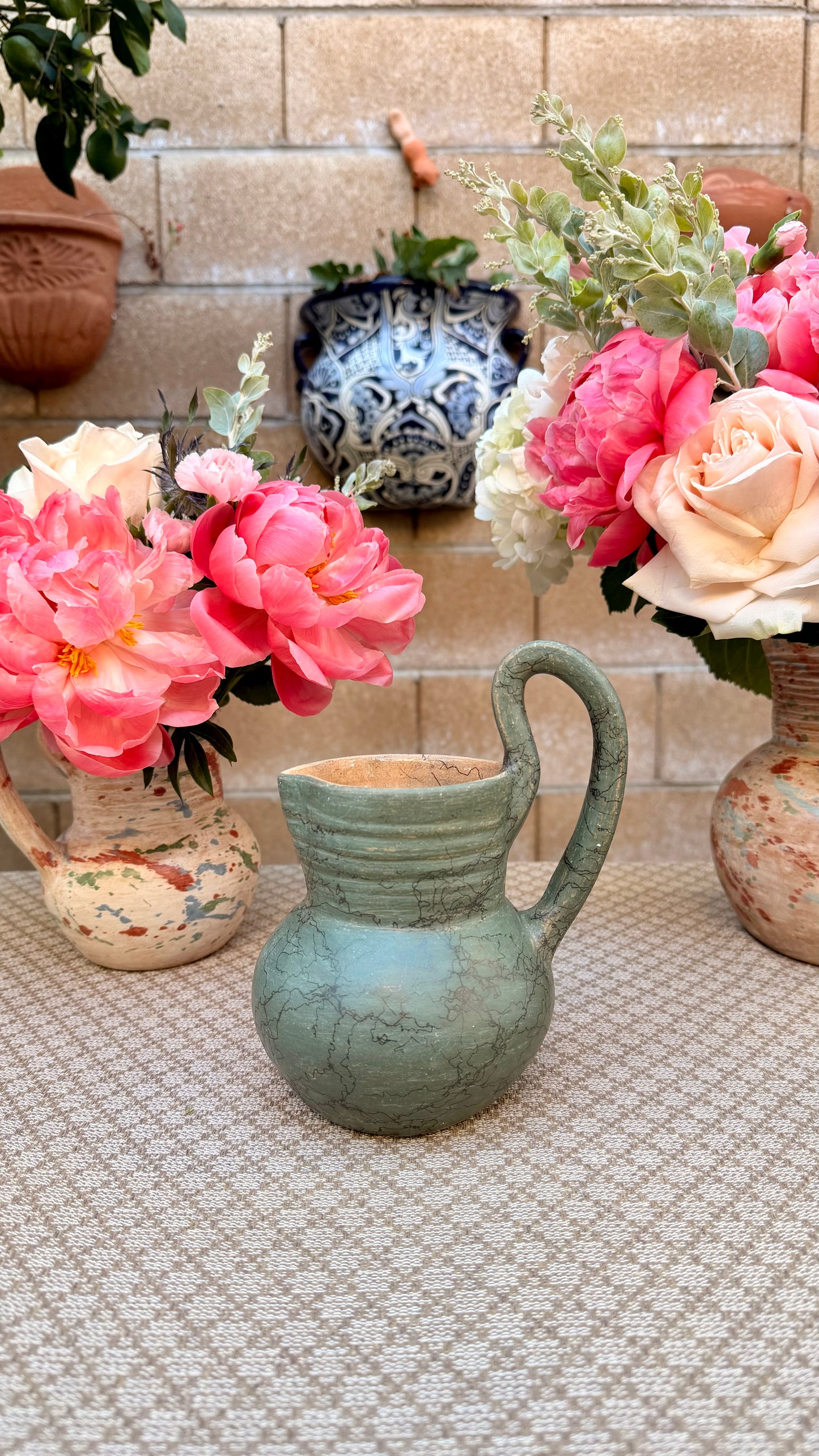 Elena Small Clay Pitcher