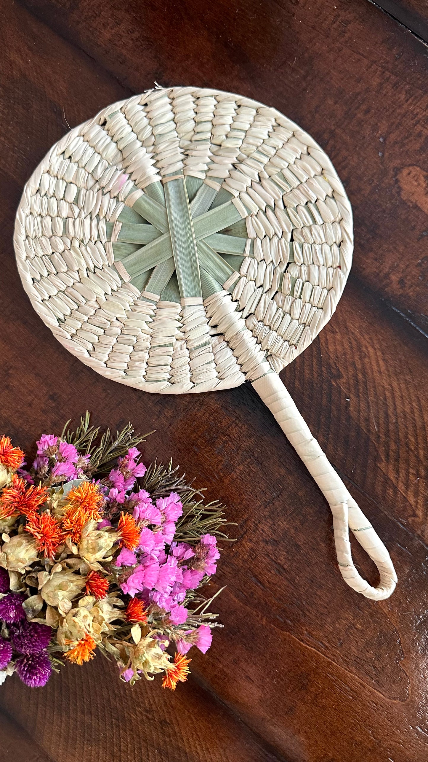 Ana Maria Woven Palm Leaf Fan